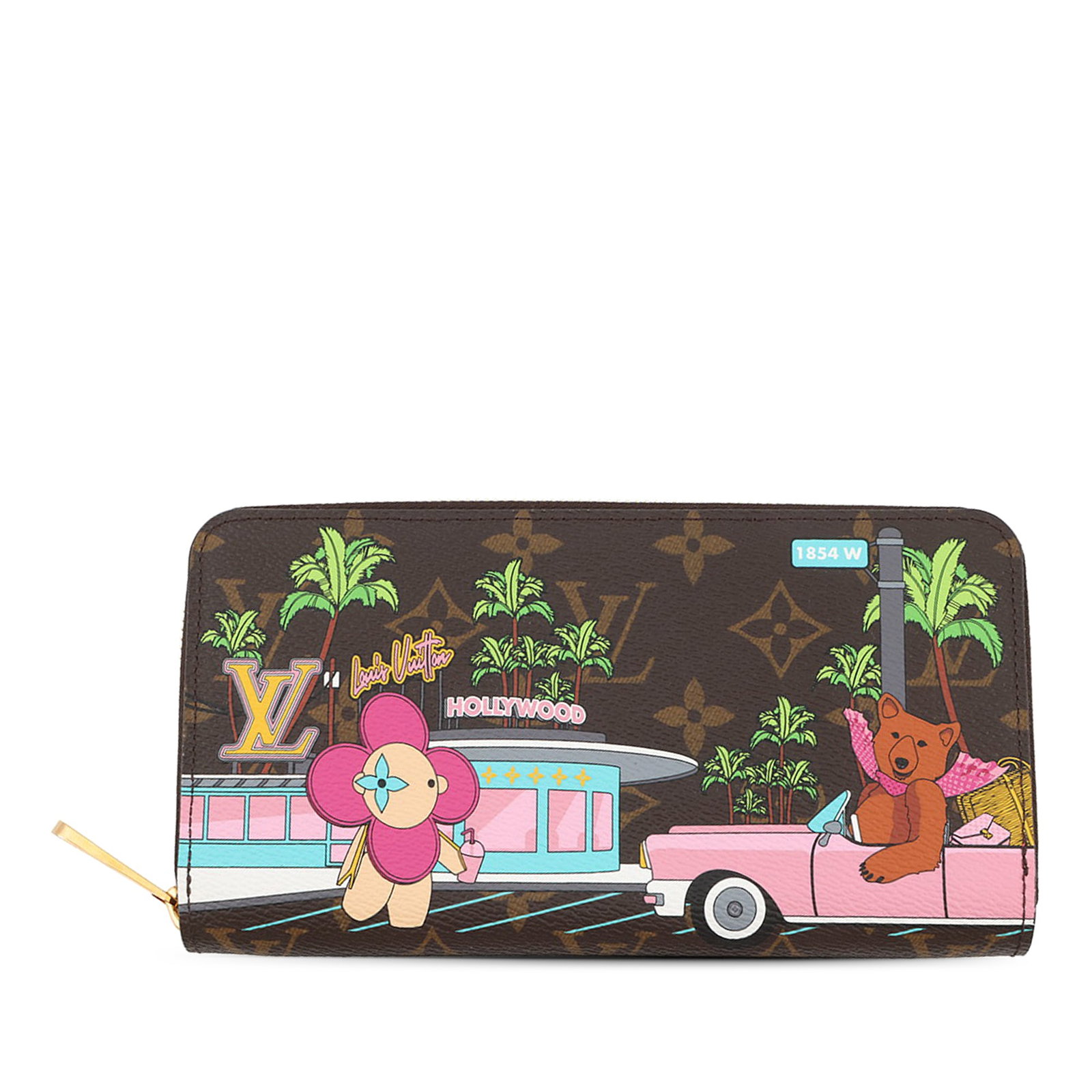 Louis Vuitton Vivienne in Hollywood Monogram zip around long wallet: Louis Vuitton Vivienne in Hollywood Monogram zip around long wallet Louis Vuitton Monogram Vivienne in Hollywood Zippy Long Wallet crafted with a printed monogram canvas body and zip-around closure. T