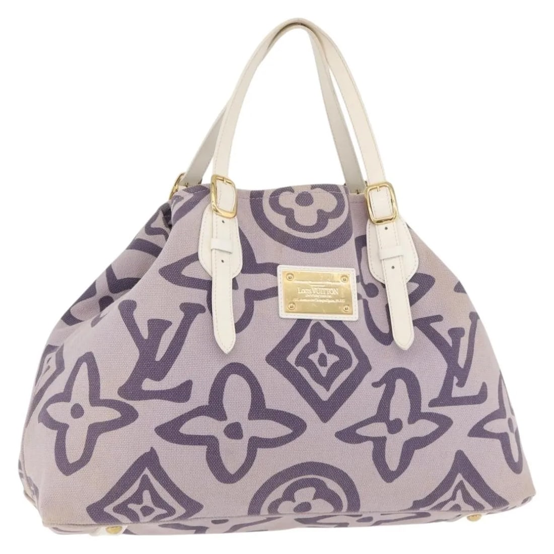 Louis Vuitton Tahitienne Cabas Purple Canvas Tote Bag Spain: Louis Vuitton Tahitienne Cabas Purple Canvas Tote Bag Spain The Louis Vuitton Tahitienne Cabas is a women's handbag crafted from purple canvas. It features a spacious interior and is designed for ever