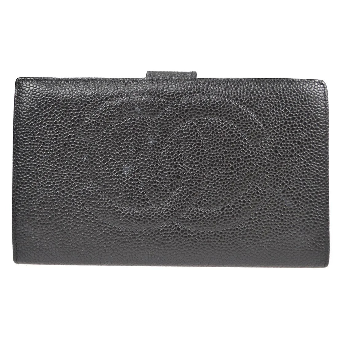 Black Leather Timeless CC French Wallet by Chanel: Black Leather Timeless CC French Wallet by Chanel This Chanel Timeless CC French Wallet is crafted from black leather and features the classic CC logo. Designed for women, it offers a blend of eleganc