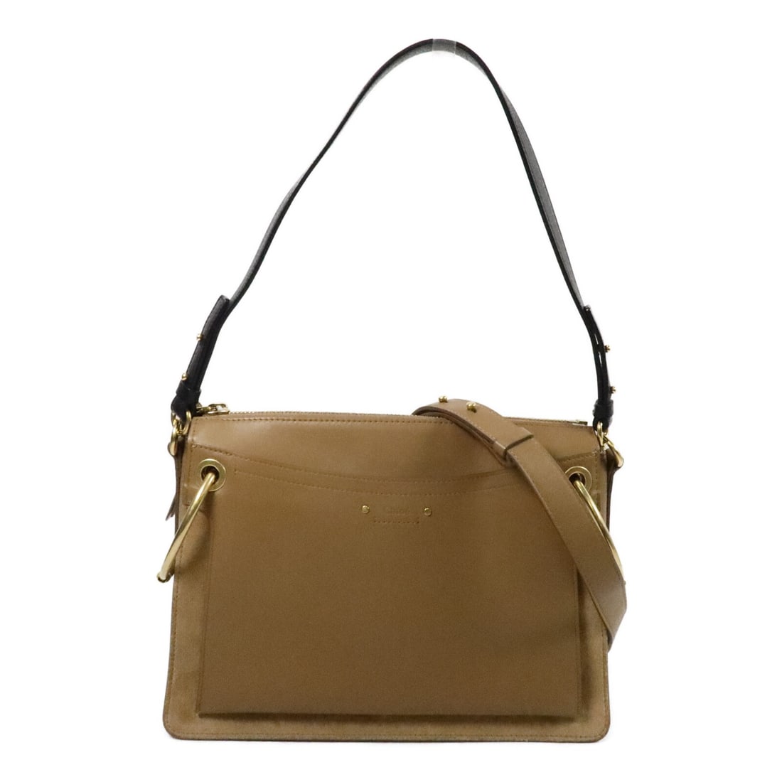 Chloe Roy Brown Calfskin Leather Shoulder Bag: Chloe Roy Brown Calfskin Leather Shoulder Bag Chloe Roy shoulder bag in brown calfskin leather. This women's bag features a structured silhouette and is listed in AB very good condition. Specification