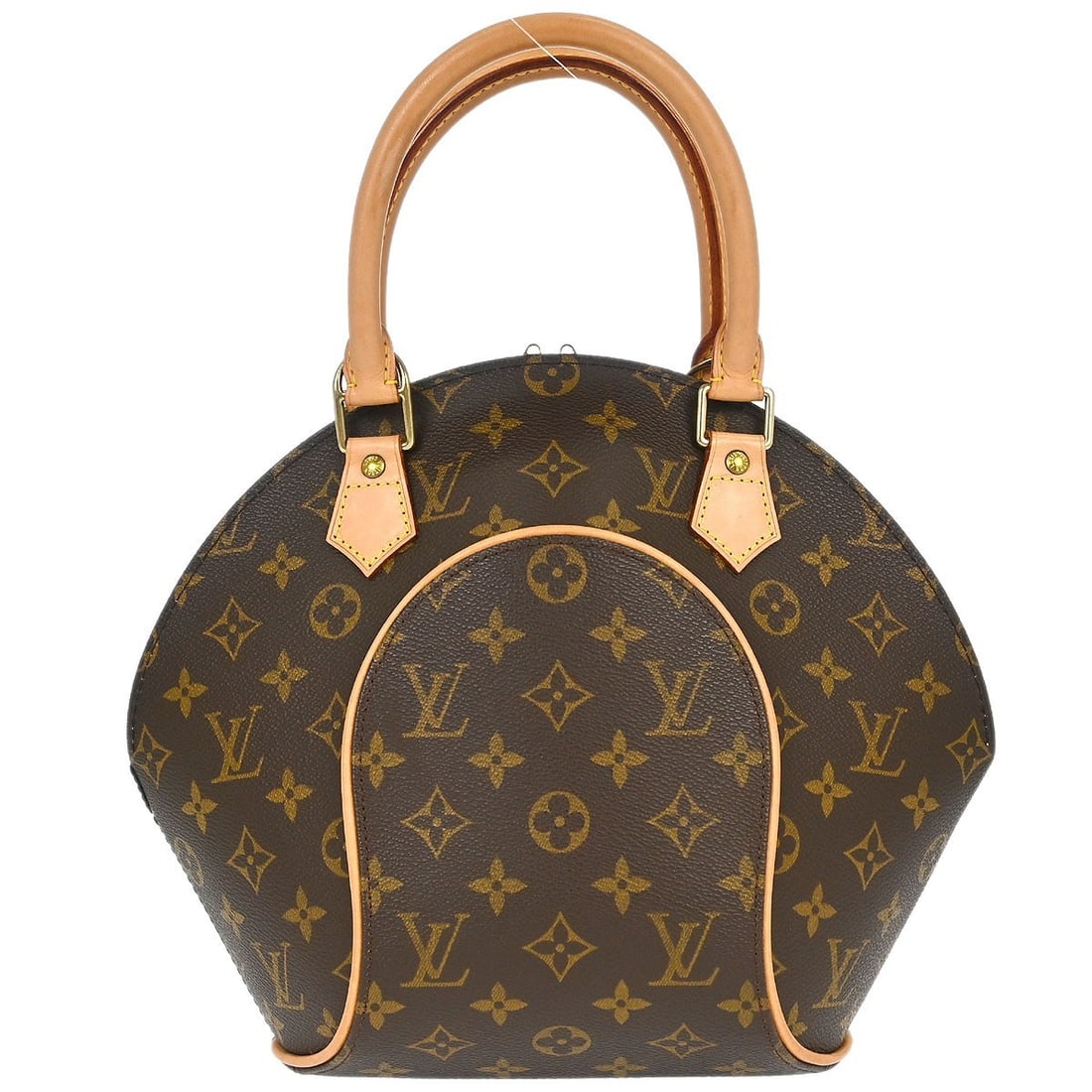 Louis Vuitton Ellipse PM Monogram Canvas Top Handle Bag M51127: Louis Vuitton Ellipse PM Monogram Canvas Top Handle Bag M51127 Vintage Louis Vuitton Ellipse PM handbag in brown Monogram canvas with leather trim and double handles. This top handle bag features a zi