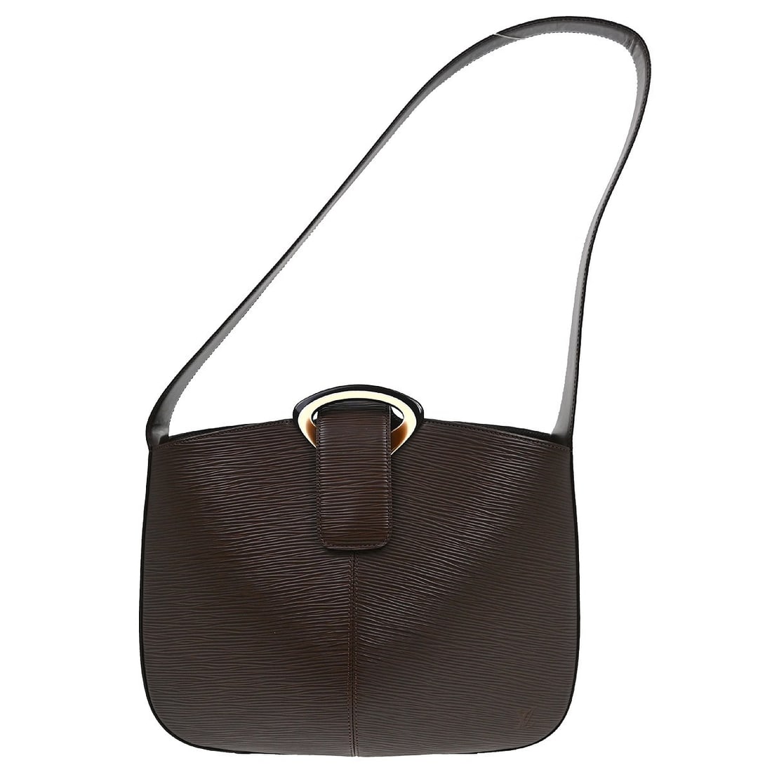 Louis Vuitton Revli Epi Leather Shoulder Bag Brown M5216D: Louis Vuitton Revli Epi Leather Shoulder Bag Brown M5216D Vintage Louis Vuitton Revli shoulder bag in brown Epi leather with a magnetic closure and Alcantara lining. This women's medium bag features a