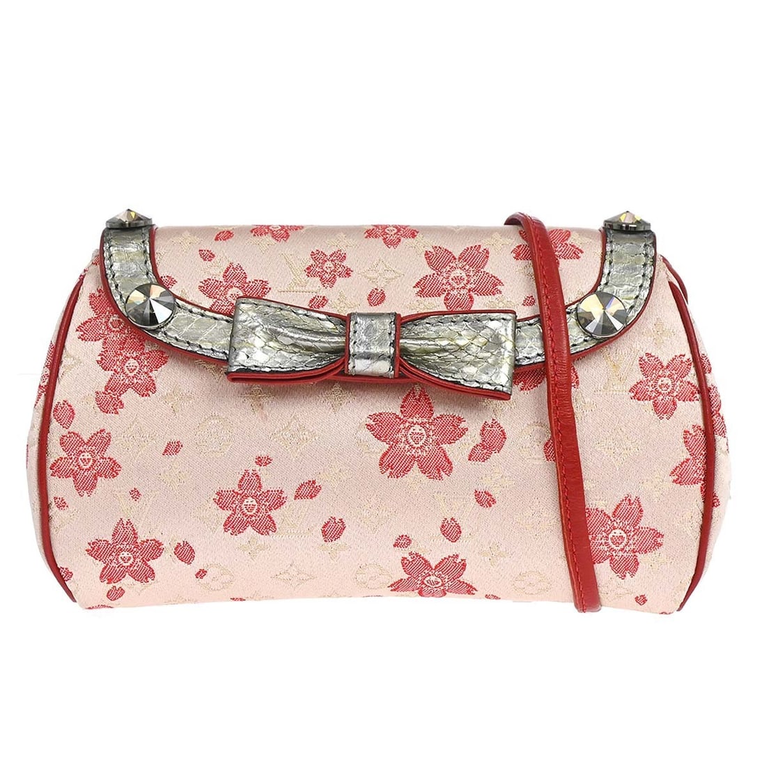 Louis Vuitton Griotte Crossbody Bag Monogram Cherry Blossom M92588: Louis Vuitton Griotte Crossbody Bag Monogram Cherry Blossom M92588 Louis Vuitton Monogram Cherry Blossom Griotte shoulder bag in light pink, red, and silver. This small crossbody style features a mono