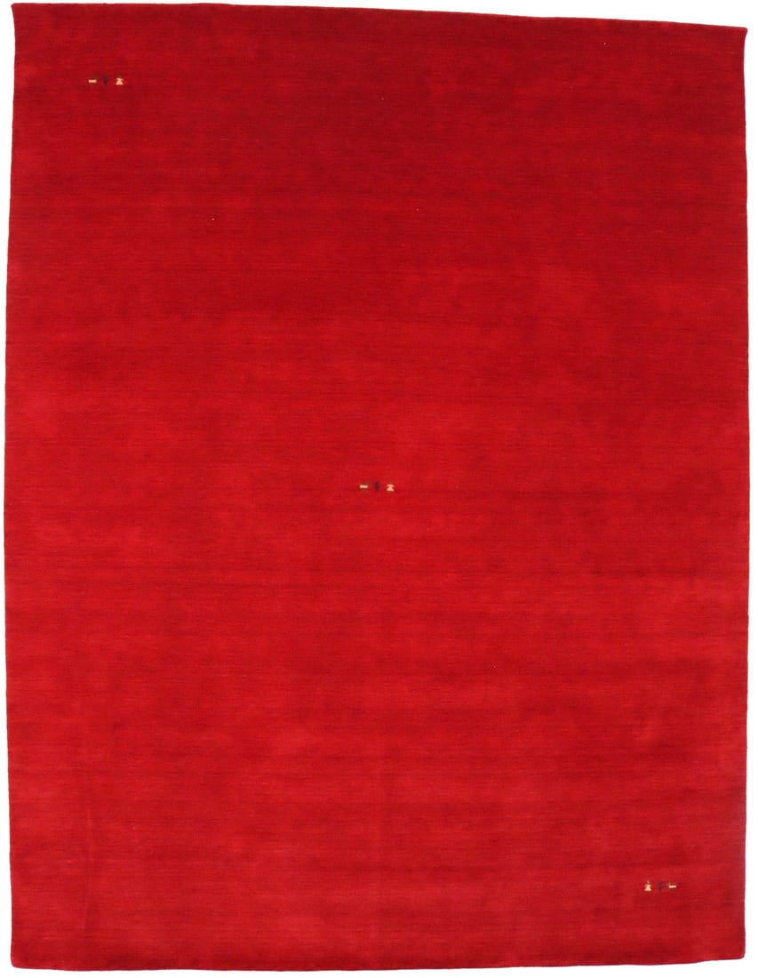 Gabbeh Modern Wool Area Rug 8'1x9'9 Cherry Red Pictorial Design: Gabbeh Modern Wool Area Rug 8'1x9'9 Cherry Red Pictorial Design Enhance your space with this stunning Gabbeh Modern Rug, a perfect blend of style and functionality. Measuring 8'1 x 9'9, this hand-loom