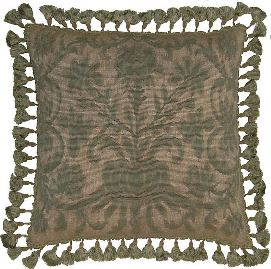 Provence Home Handmade Velvet Throw Pillow 22 x 22 Aubusson Style (1 of 1)