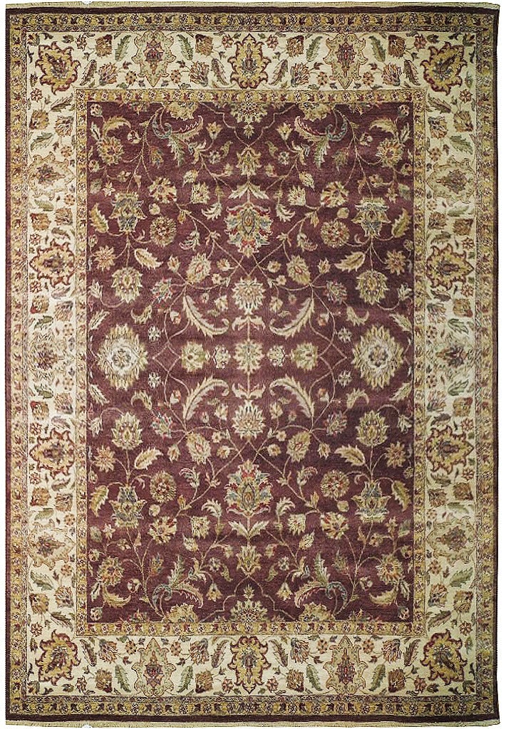 8 x 9.10 Handmade Burgundy Vegetable Dyed Chobi Rug (1 of 7)