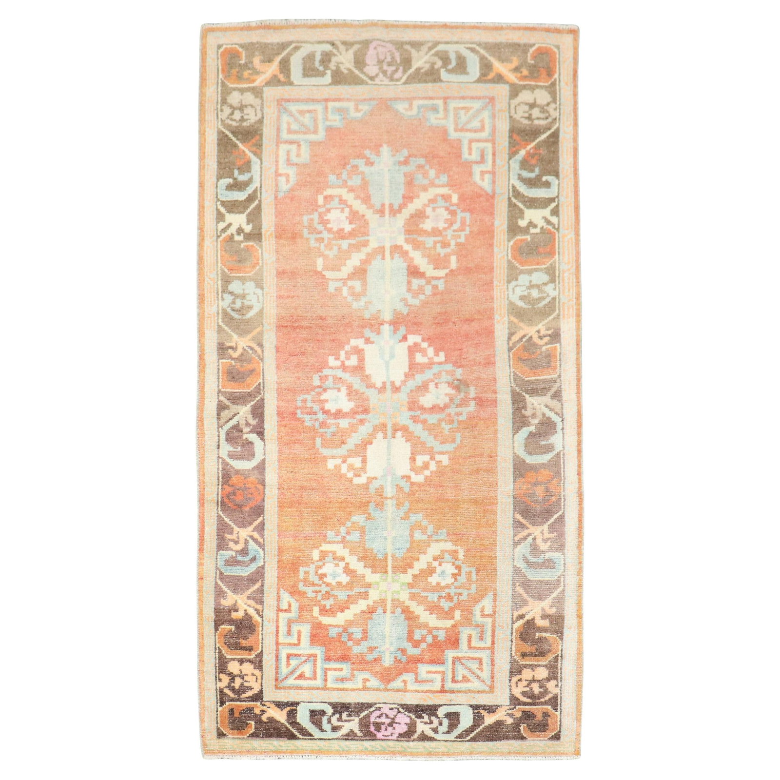 Mid 20th Century Hand-Knotted Wool Tibetan Rug 3 x 5'5" (1 of 9)