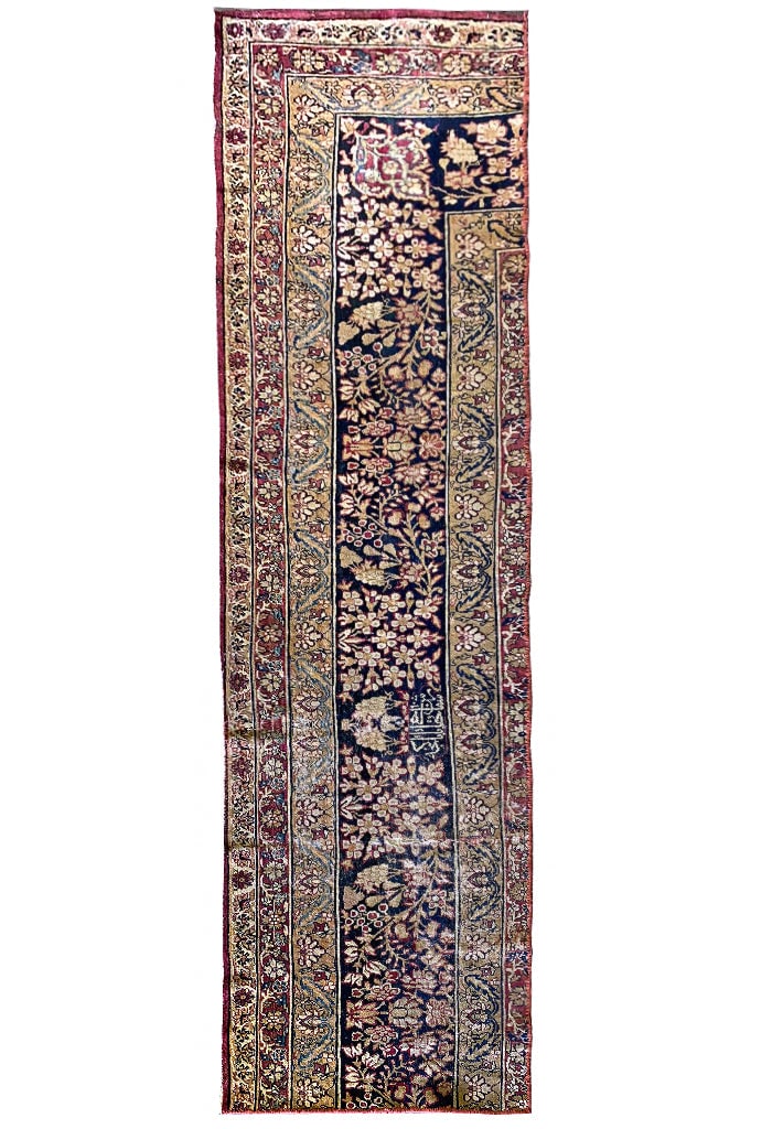 Antique Kermanshah Runner 2'1 x 8' Handwoven Vintage Rug (1 of 11)