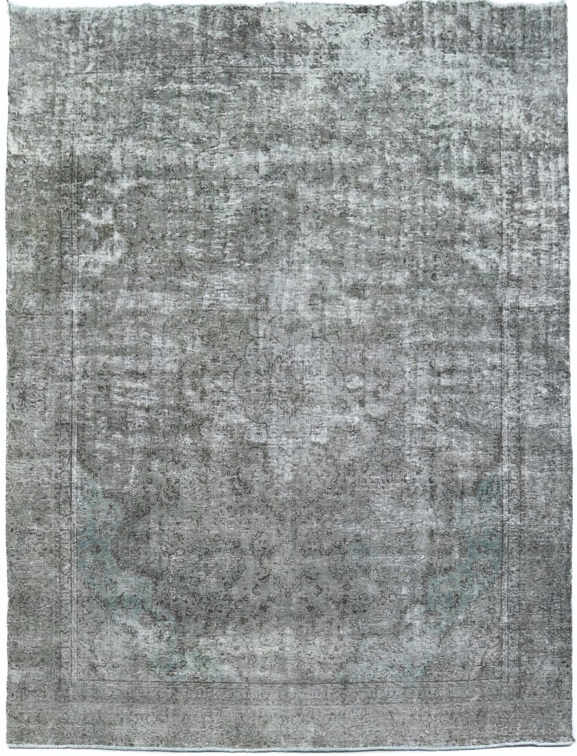 Vintage Floral Hand-Knotted Wool Rug 7'4 x 10'0 Farmhouse Decor (1 of 17)