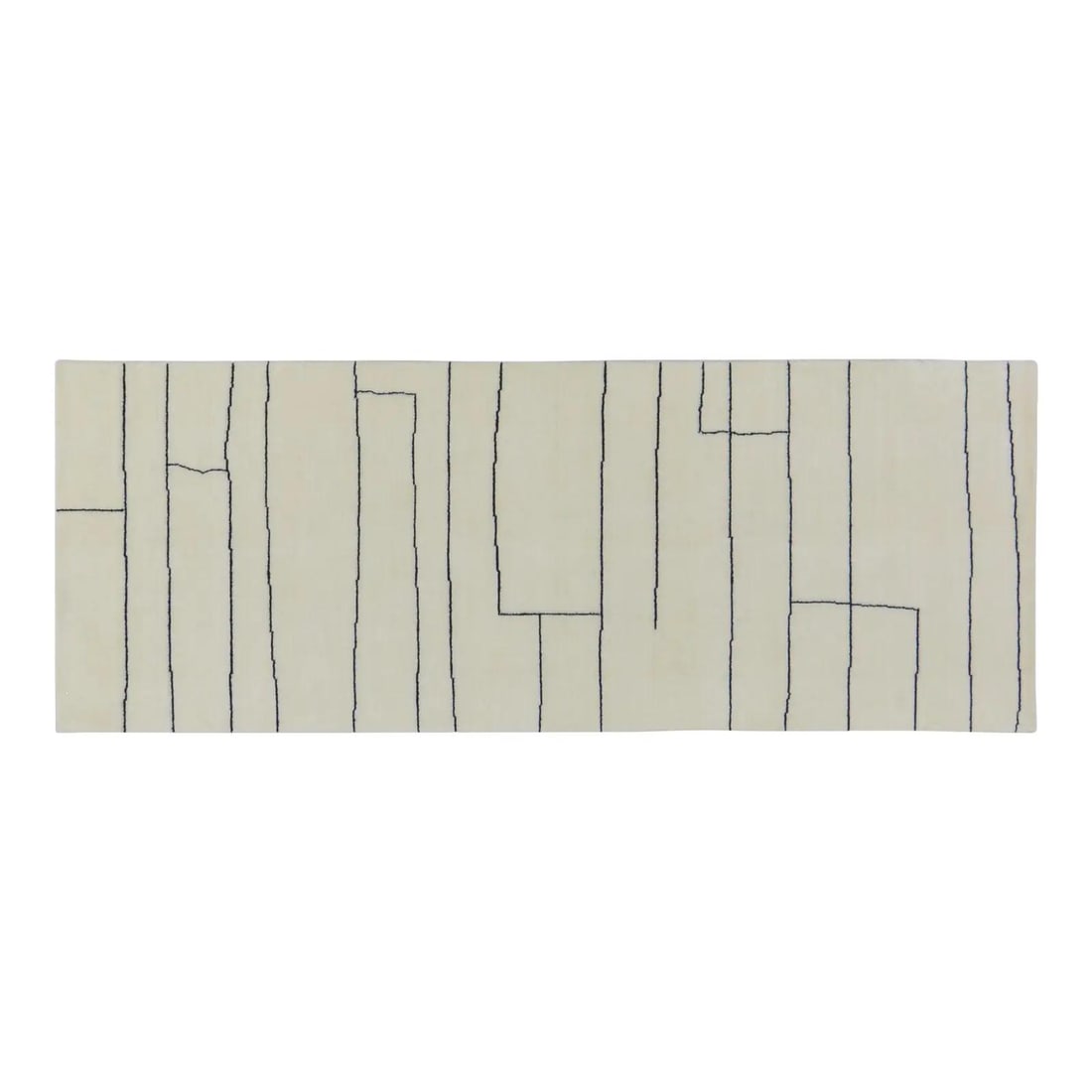 Moroccan Azilal Wool Rug 2'7x7 Hand Knotted: Moroccan Azilal Wool Rug 2'7x7 Hand Knotted This Moroccan Azilal rug is expertly hand-knotted from wool using traditional techniques, blending classic artistry with a modern design sensibility. Its so