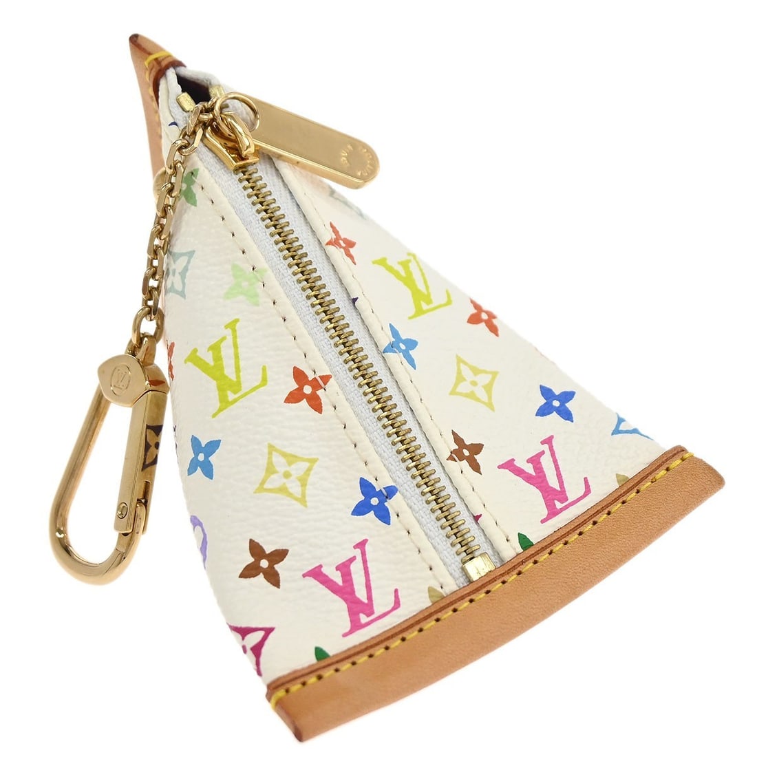 Louis Vuitton Berlingo M58028 Monogram Multicolor Keyring Charm: Louis Vuitton Berlingo M58028 Monogram Multicolor Keyring Charm Vintage Louis Vuitton Monogram Multicolor Berlingo key holder in white Monogram Multicolor canvas and leather. This unisex piece is styl
