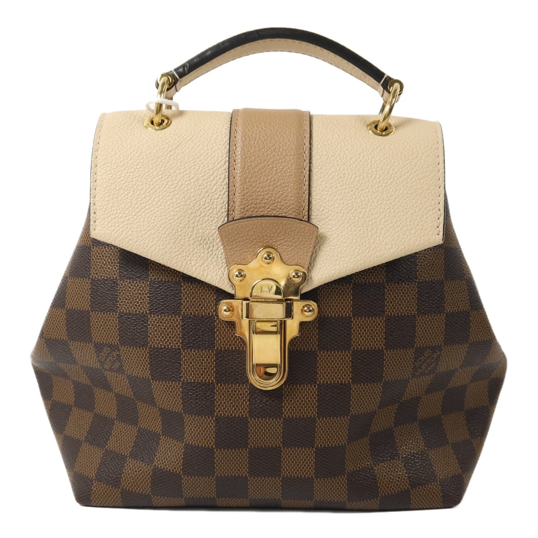 Louis Vuitton Clapton Damier Backpack Brown Beige GHW (1 of 14)