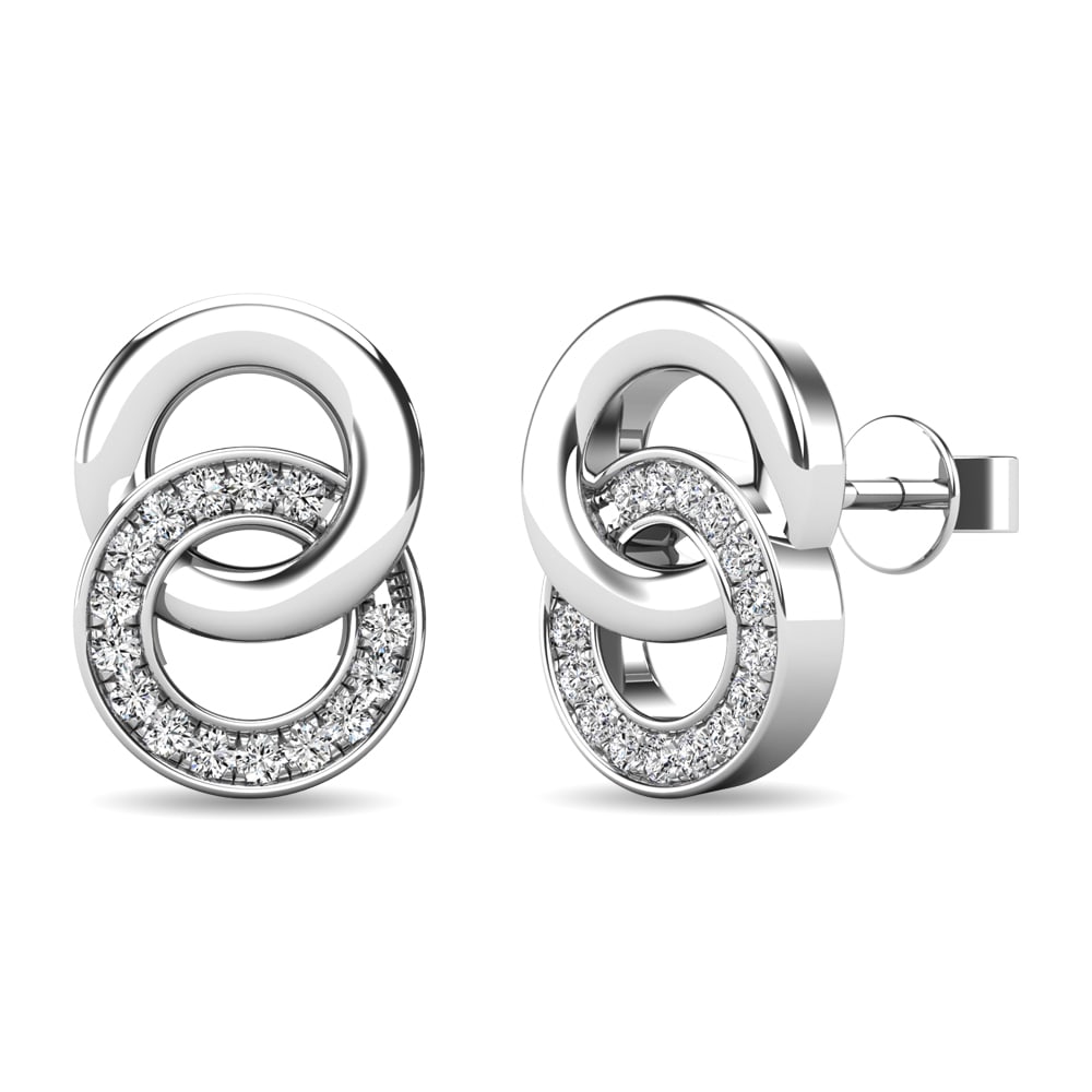 Diamond 1/10 Ct.tw Circle Earrings in 10K White Gold: Diamond 1/10 Ct.tw Circle Earrings in 10K White Gold 10k White Gold Stone Color: G-h Stone Clarity: I1 This item may take 2-5 weeks for shipping. PLEASE NOTE: Framed, Large, or heavy items do not have
