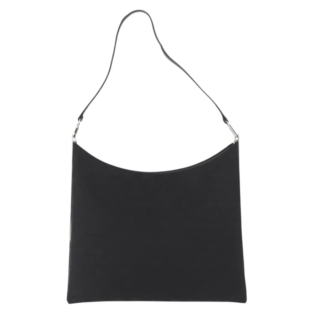 Black Canvas Shoulder Bag Salvatore Ferragamo Vintage: Black Canvas Shoulder Bag Salvatore Ferragamo Vintage This vintage Salvatore Ferragamo shoulder bag for women features a black canvas construction with metal fittings. The bag measures 28cm x 23cm x 9