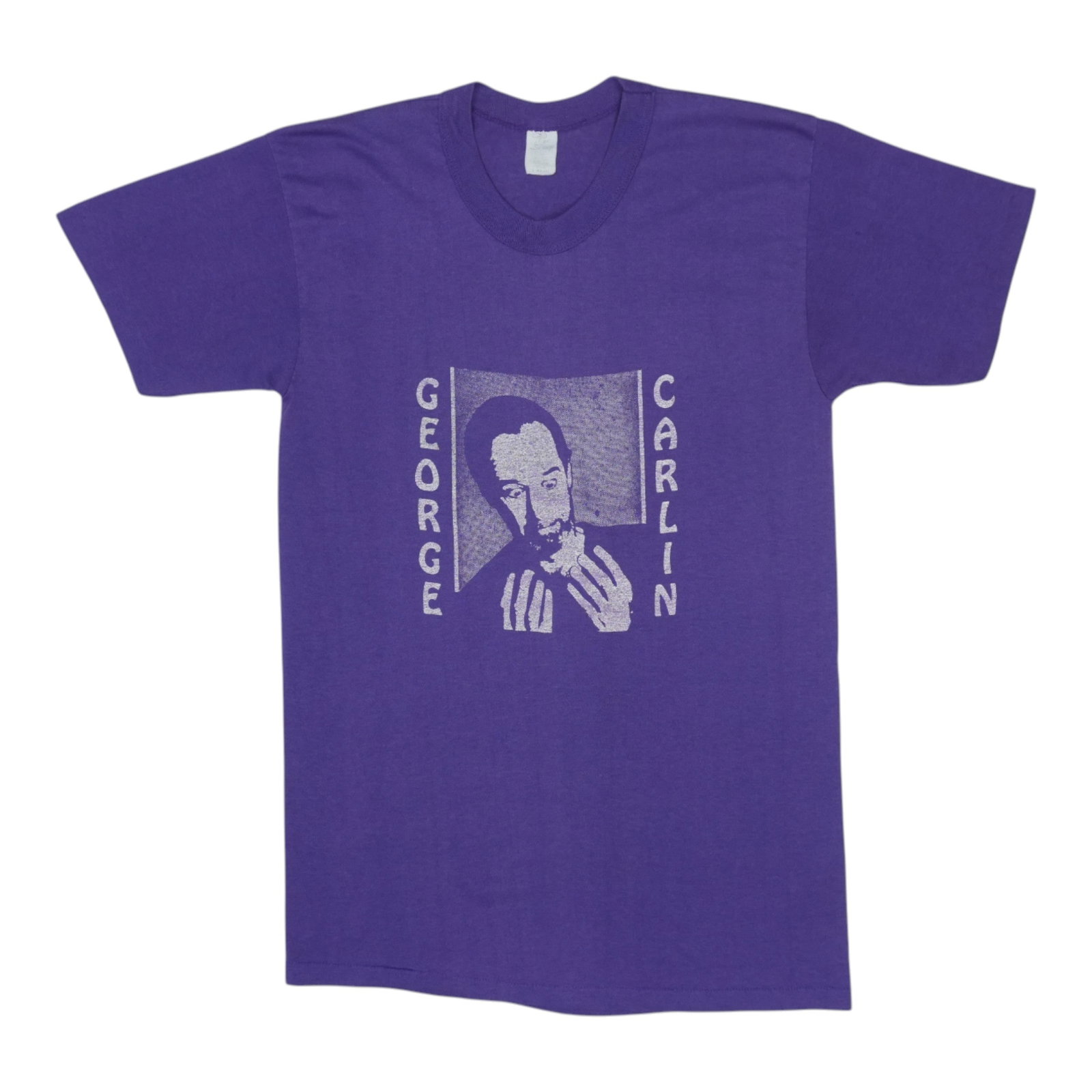 Vintage 1980s Simon Says GFY Shirt with George Carlin Graphic Purple (1 of 6)
