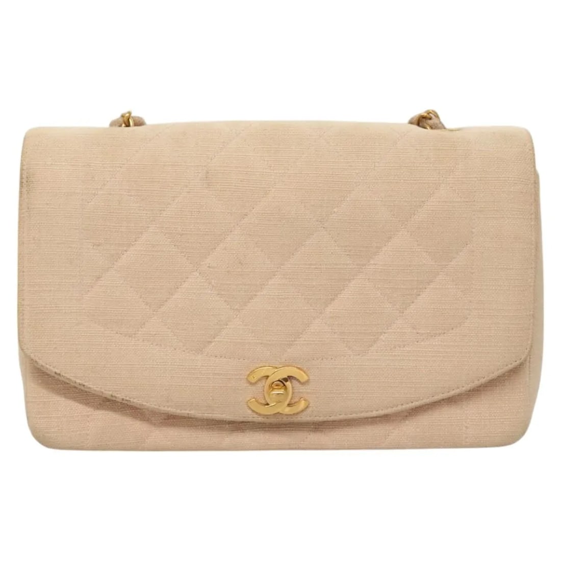 Pink Canvas Chanel Diana Vintage Flap Shoulder Bag 25cm (1 of 18)