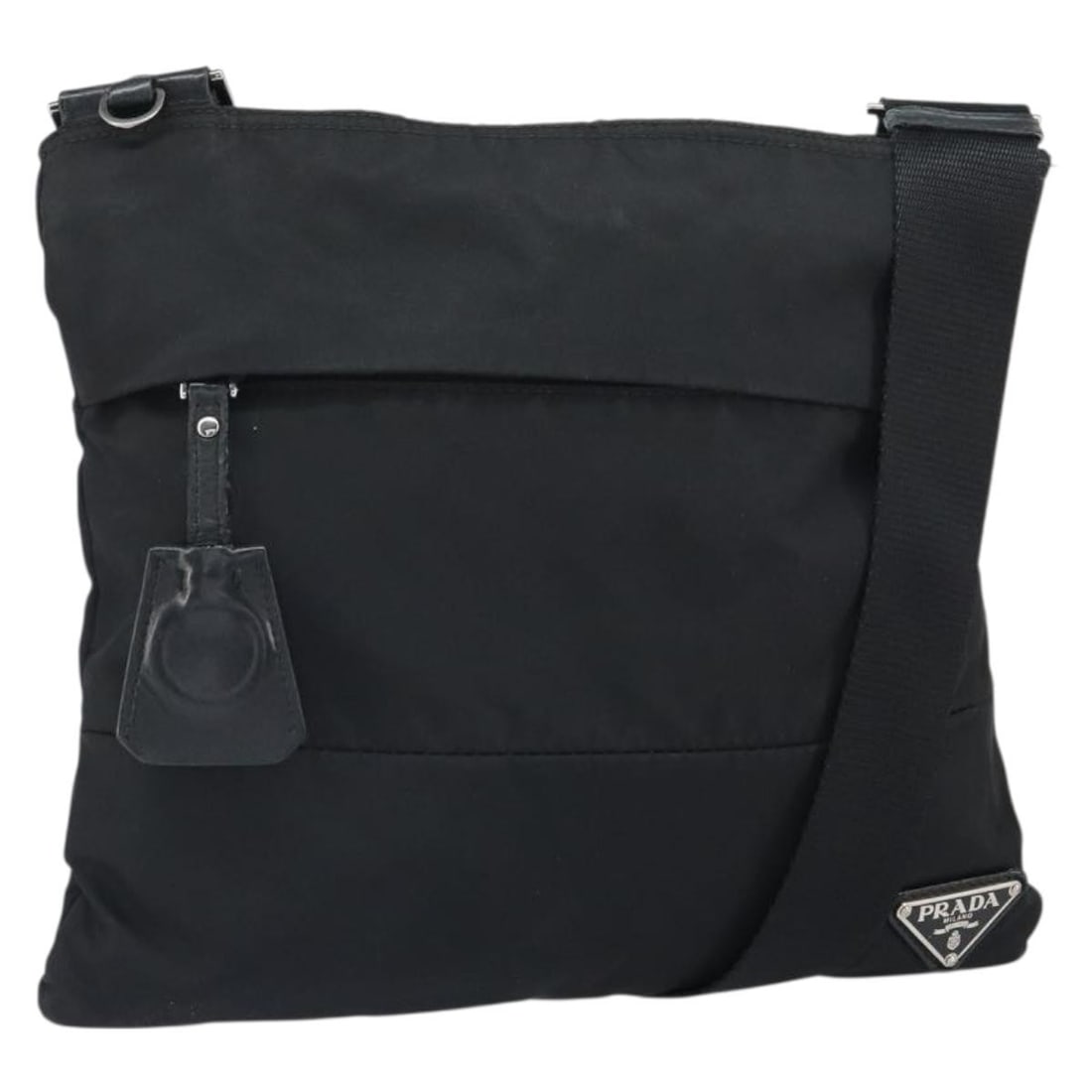 Prada Black Nylon Shoulder Bag with Silver Accents (1 of 18)