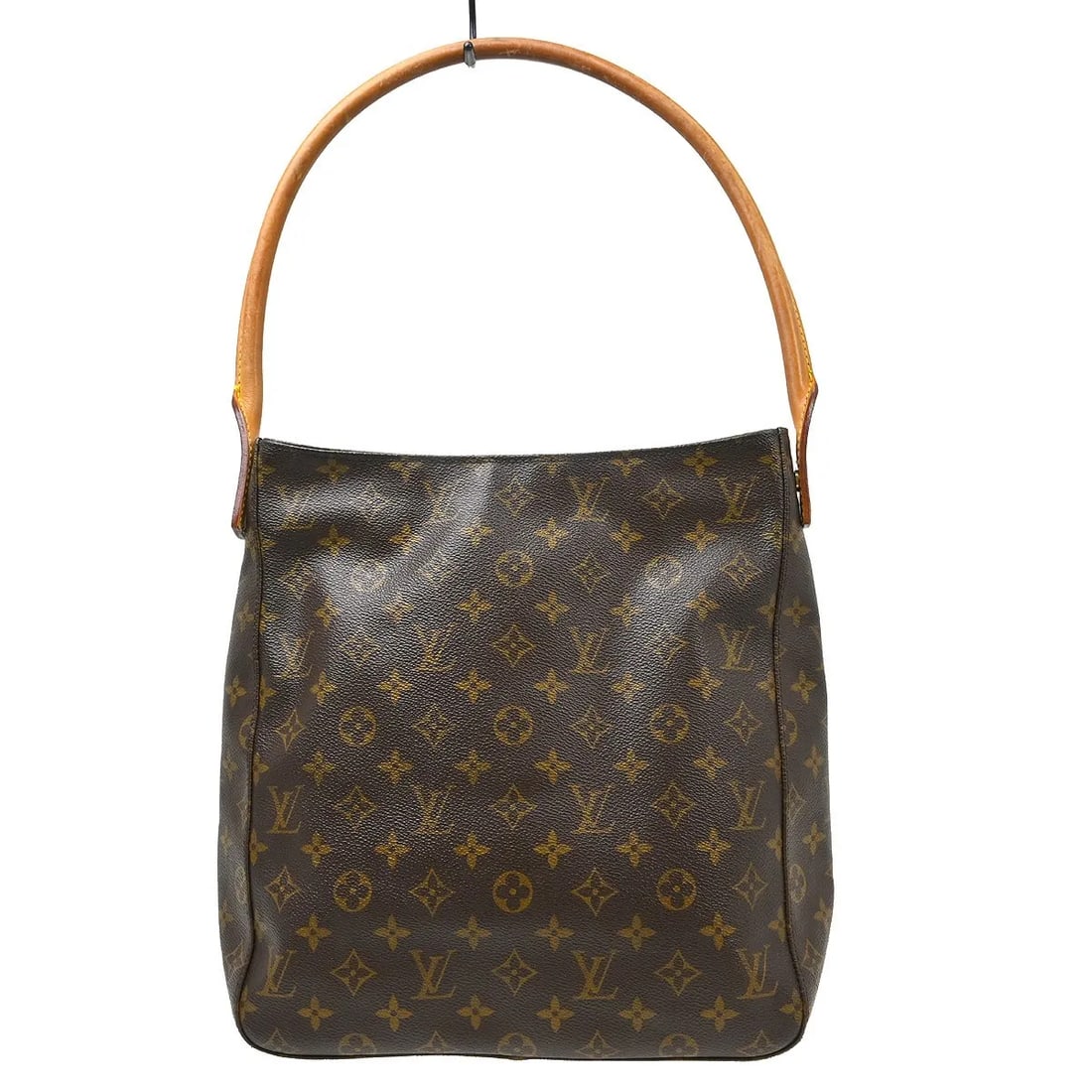 Louis Vuitton Monogram Looping shoulder bag in brown canvas: Louis Vuitton Monogram Looping shoulder bag in brown canvas Louis Vuitton Monogram Looping handbag in brown monogram canvas. This women's bag is in good condition with visible wear, including stains, 