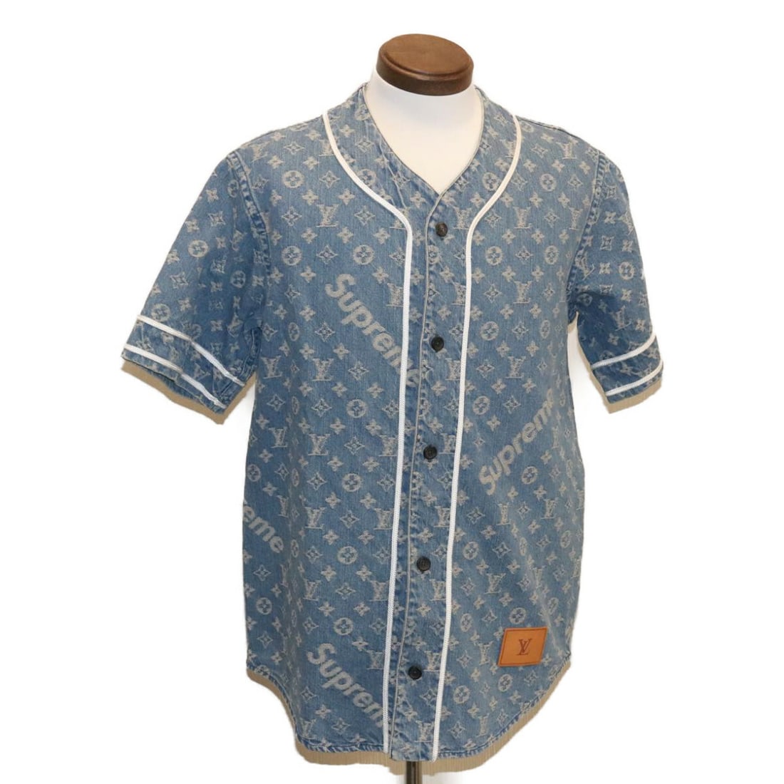 Louis Vuitton Supreme Blue Cotton Baseball Shirt XXS France (1 of 10)