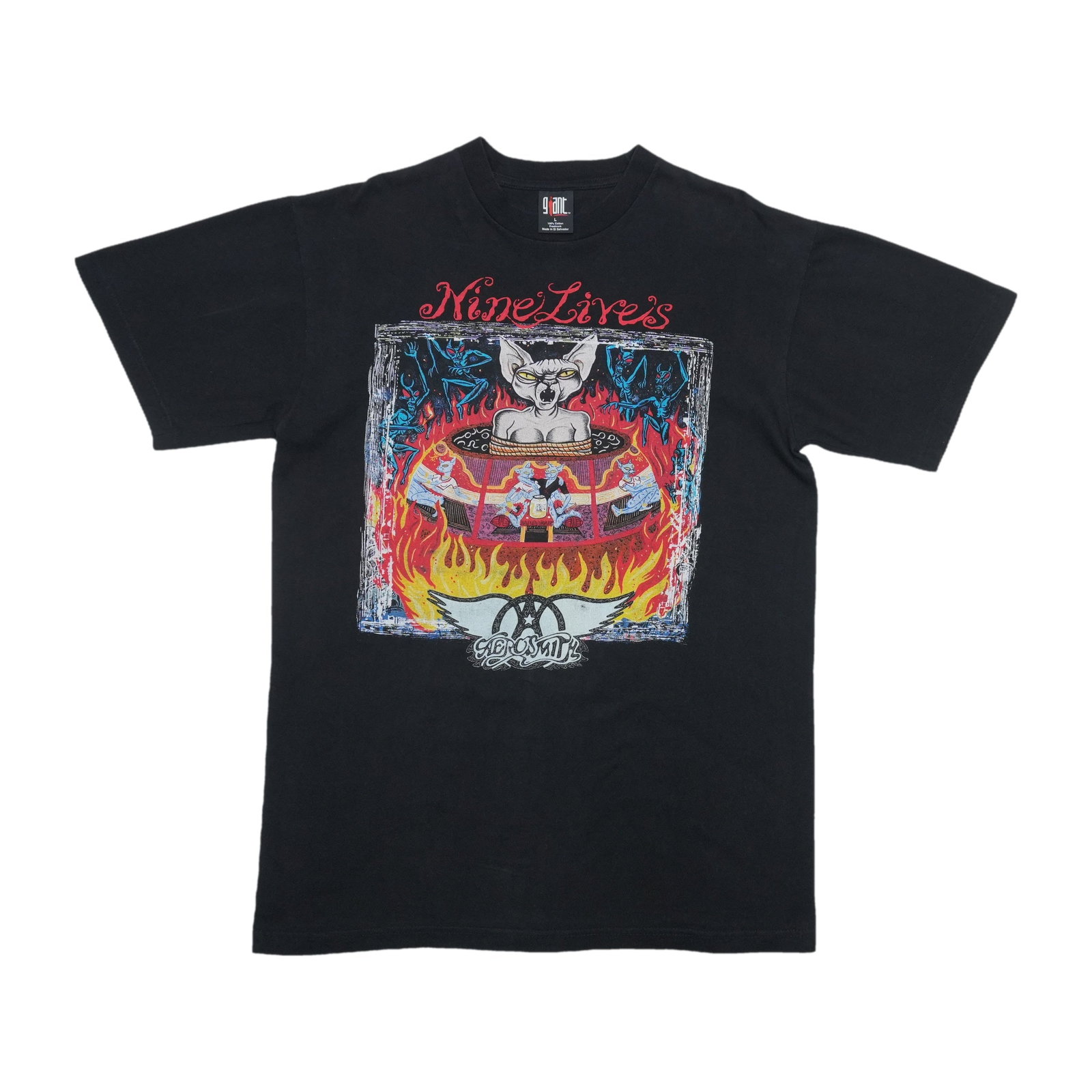 Aerosmith 1997 Nine Lives concert tee black cotton Large (1 of 5)