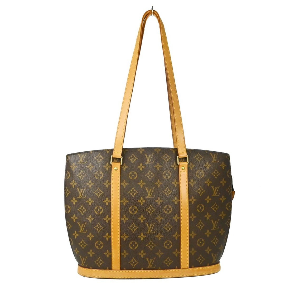 Louis Vuitton Babylone Monogram Canvas Tote Bag M51102: Louis Vuitton Babylone Monogram Canvas Tote Bag M51102 Vintage Louis Vuitton Babylone tote bag in brown Monogram canvas with leather trim and double handles. This zip-top handbag features a structured