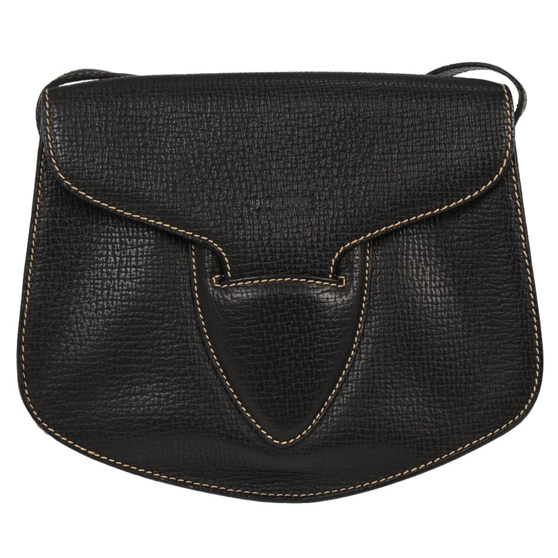 Loewe Medium Black Leather Shoulder Purse Made in Italy: Loewe Medium Black Leather Shoulder Purse Made in Italy Loewe black leather shoulder bag with a medium profile and leather shoulder strap. The interior includes one zipper pocket. Condition notes ment