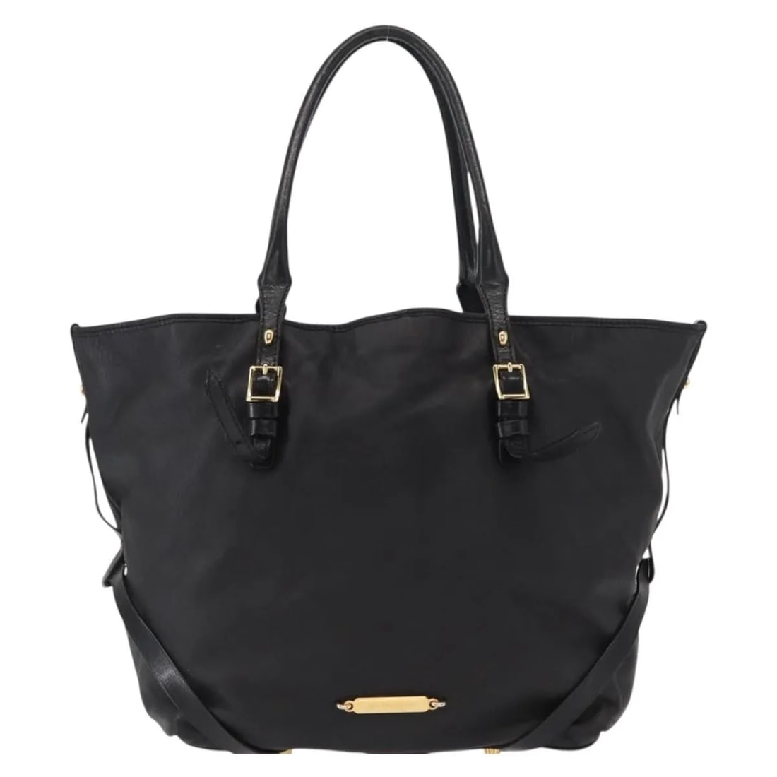 Black Leather Burberry Vintage Tote Bag 28cm by 29cm by 17cm (1 of 18)