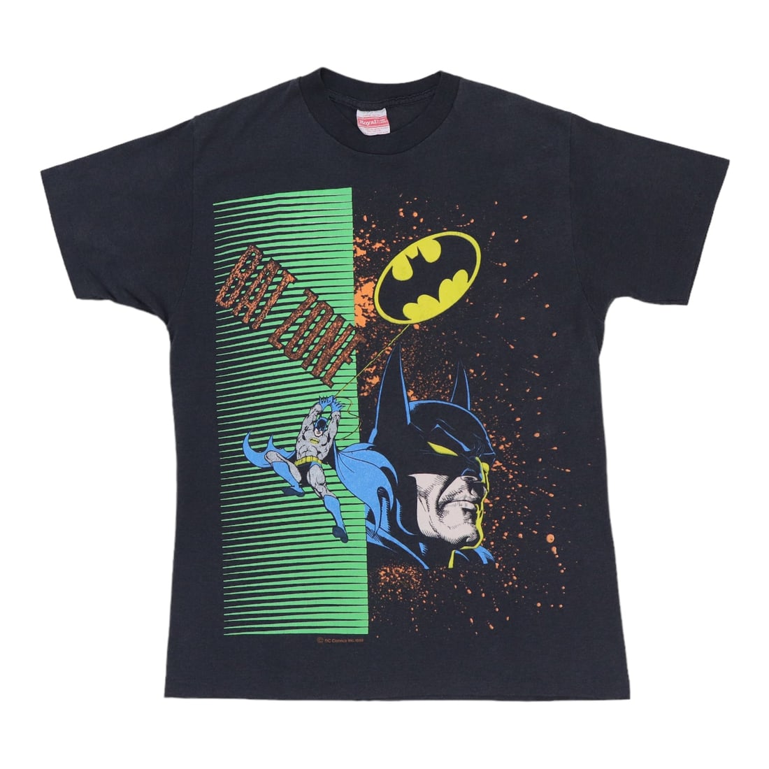 Vintage 1988 Bat Zone T Shirt Black DC Comics Batman Graphic (1 of 4)
