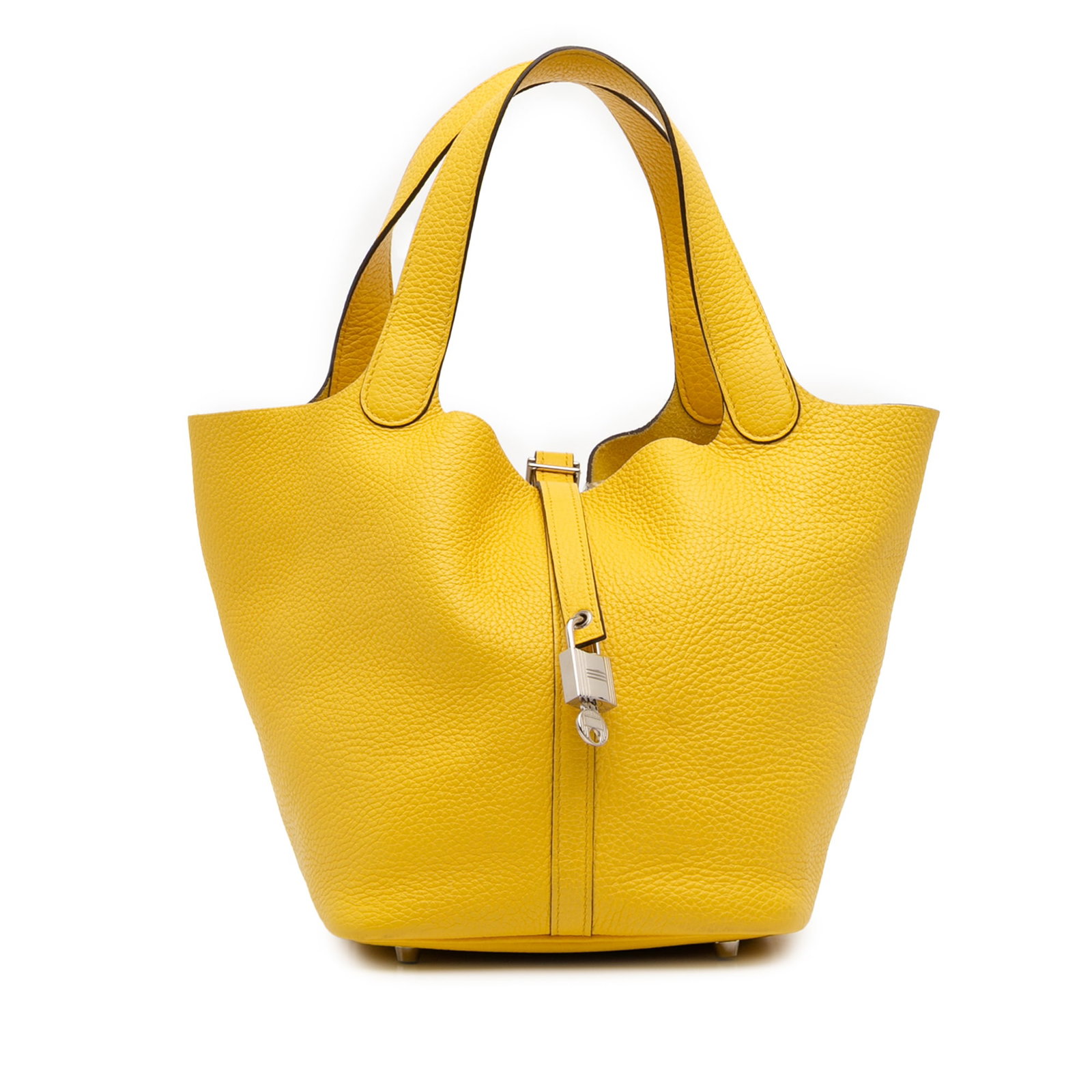 Hermes Clemence Picotin Lock 22 Yellow Leather Bag (1 of 11)