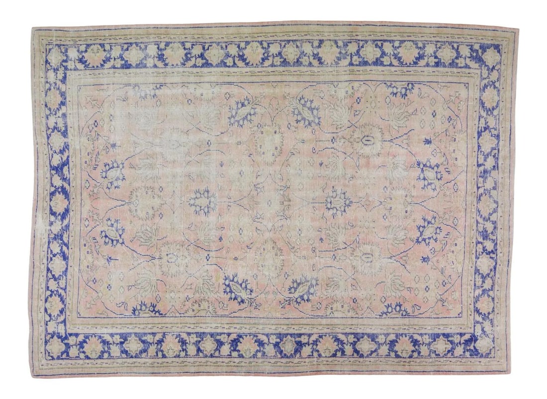 Fine Weave Anatolian Hand Knotted Wool Rug in Whitewash 7'9" x 10'6" (1 of 7)