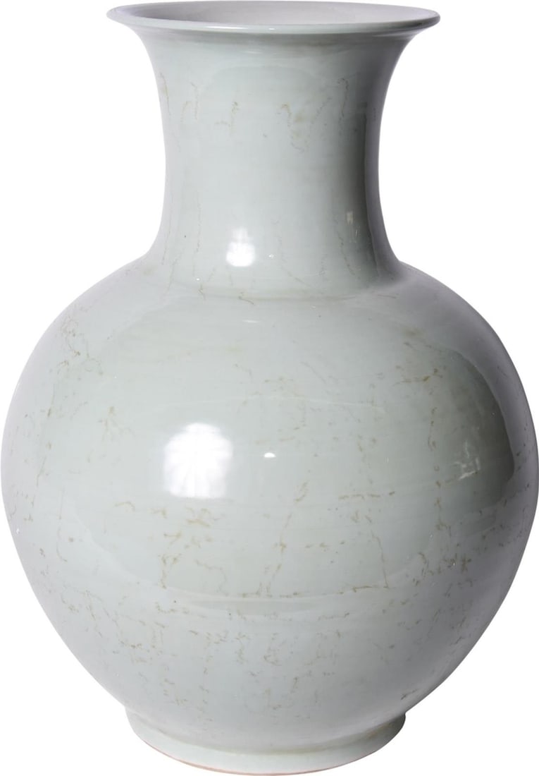 Handmade Mint Green Porcelain Lion Mouth Jar 19H x 12W x 12D (1 of 1)