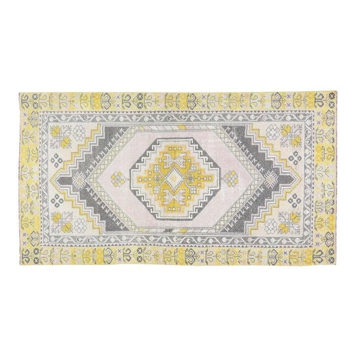 3'6" x 6'6" Handcrafted Anatolian Wool Area Rug: 3'6" x 6'6" Handcrafted Anatolian Wool Area Rug This vintage Turkish Anatolian rug is hand-knotted from wool using traditional techniques, combining classic craftsmanship with modern design elements. 