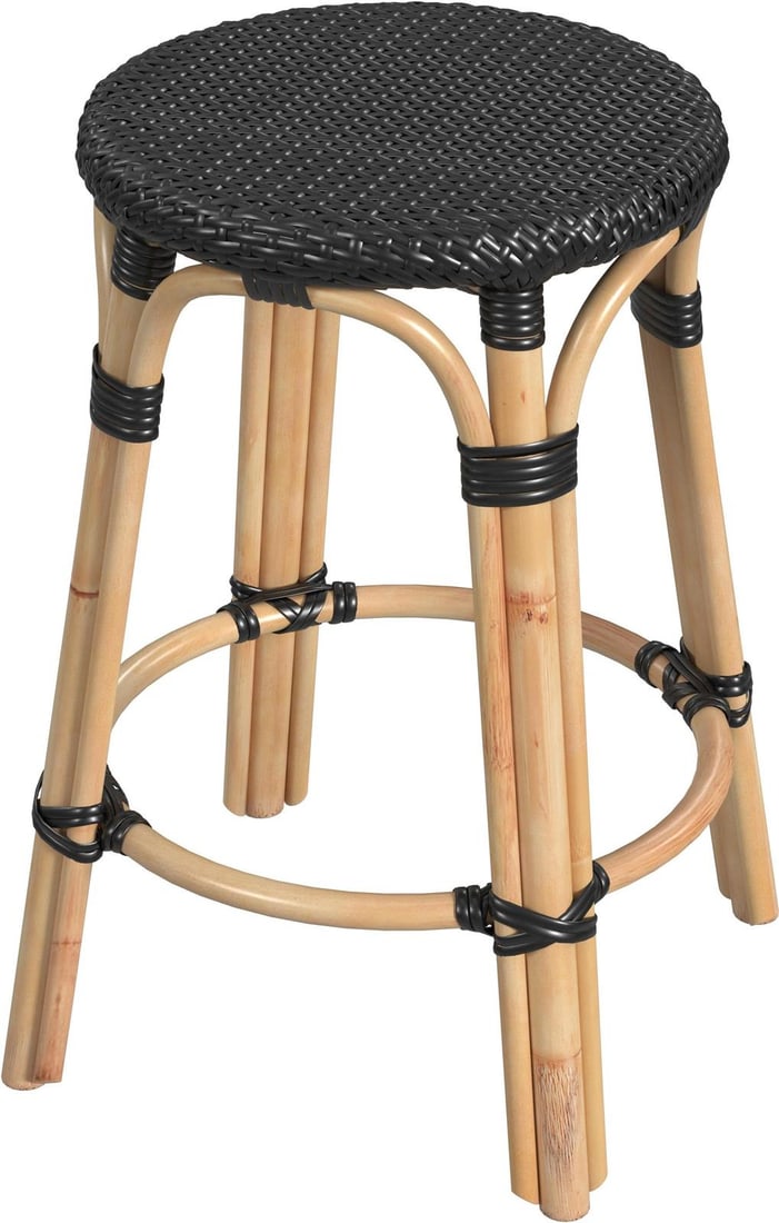 Butler Tobias Round Rattan Counter Stool in Natural Finish (1 of 6)