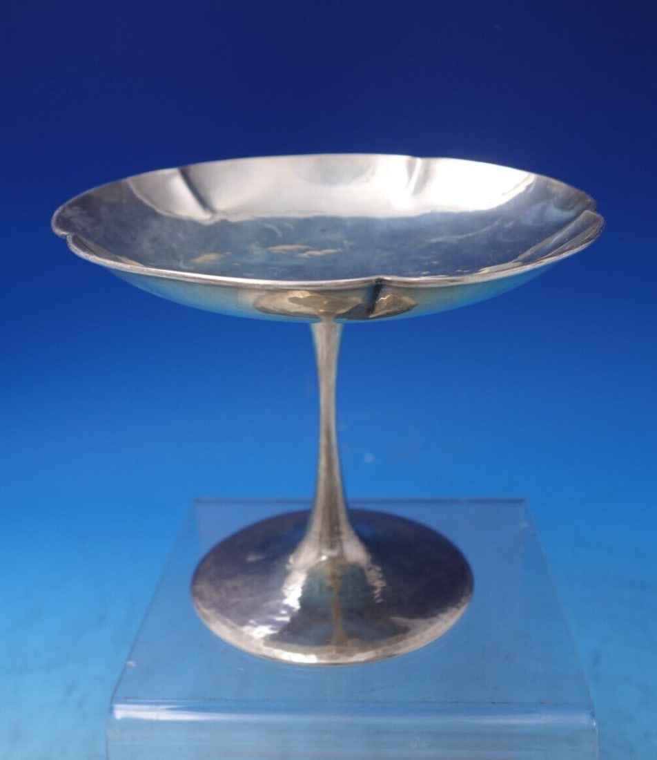 Lebolt Sterling Silver Hand Hammered Compote 5.5 Inch: Lebolt Sterling Silver Hand Hammered Compote 5.5 Inch This exquisite Lebolt compote is crafted from sterling silver (.925) and features a stunning hand-hammered design. Standing at 5 1/2" tall and wit