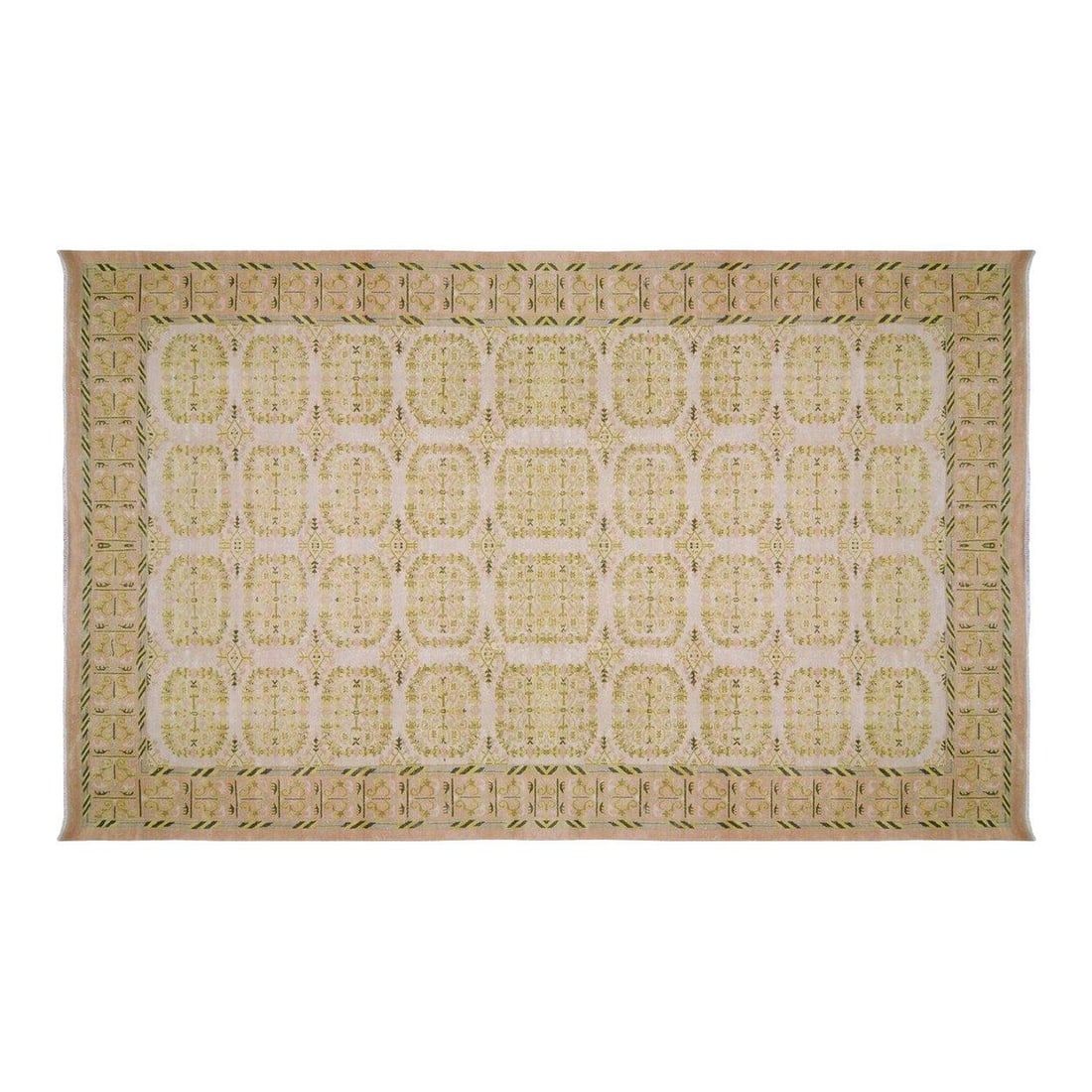 11'9" x 19'7" Hand-Knotted Wool Art Deco Chinese Rug (1 of 5)