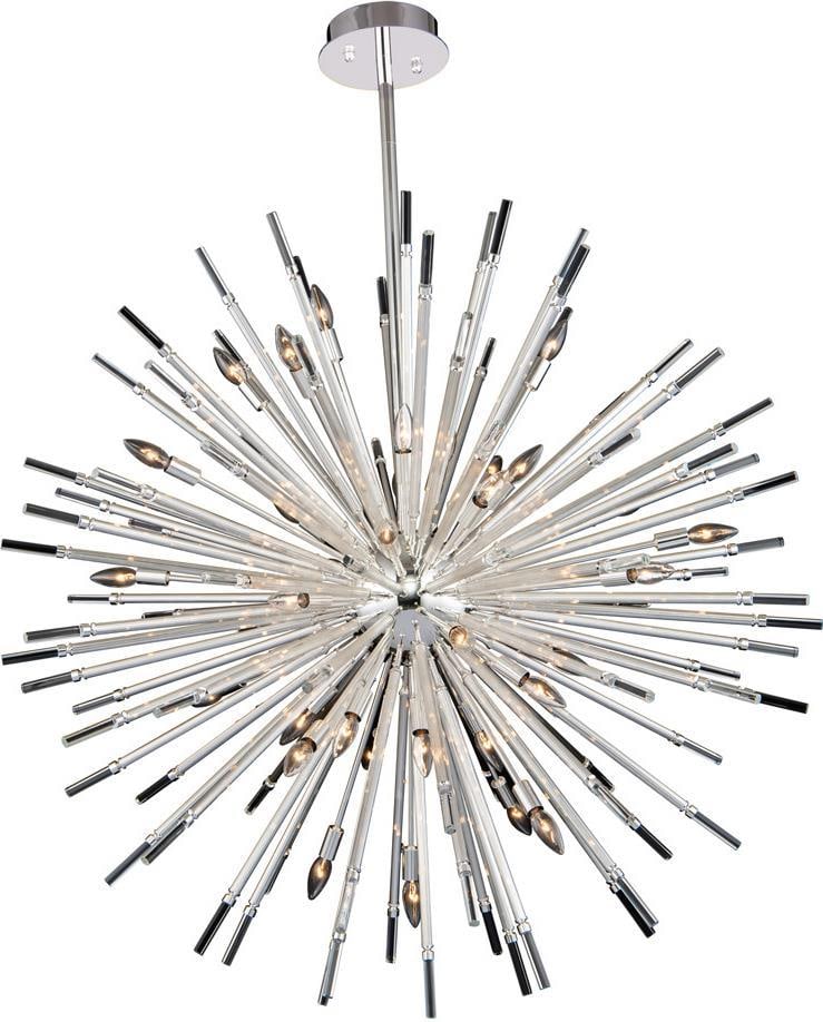 Kalco Sprazzo 48 Inch Crystal Pendant Light Dimmable Firenze Finish: Kalco Sprazzo 48 Inch Crystal Pendant Light Dimmable Firenze Finish Introducing the Elegant Sprazzo 48" Crystal Pendant, a stunning addition to your contemporary lighting collection. This exquisite pe