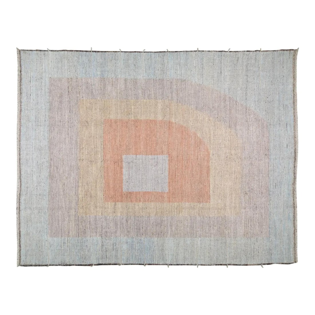 Beni Ourain Moroccan Wool Rug Hand Knotted Soft Texture 8'5" x 10': Beni Ourain Moroccan Wool Rug Hand Knotted Soft Texture 8'5" x 10' This early 21st-century Moroccan Beni Ourain rug is hand-knotted from organic wool, featuring natural tan colors and a soft texture. 