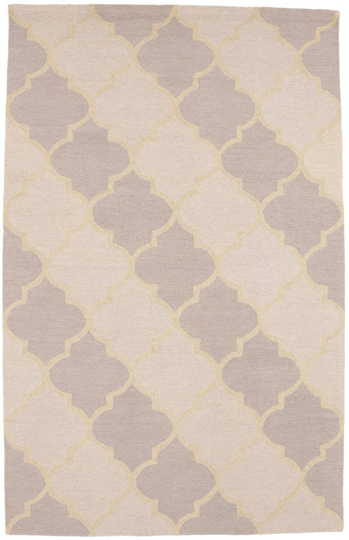 5x8 Wool Trellis Pattern Hand-Tufted Area Rug Modern Multicolor: 5x8 Wool Trellis Pattern Hand-Tufted Area Rug Modern Multicolor This hand-tufted area rug features a modern pastel trellis design, crafted from wool for durability and comfort. Its multicolored palett