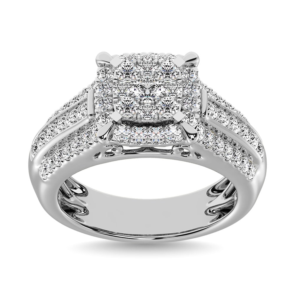 Diamond 1 Ct.Tw. Engagement Ring in 10K White Gold: Diamond 1 Ct.Tw. Engagement Ring in 10K White Gold 10k White Gold Stone Color: G-h Stone Clarity: I1 Each ring is presented in standard size 6.5. Complimentary resizing is available between sizes 510 