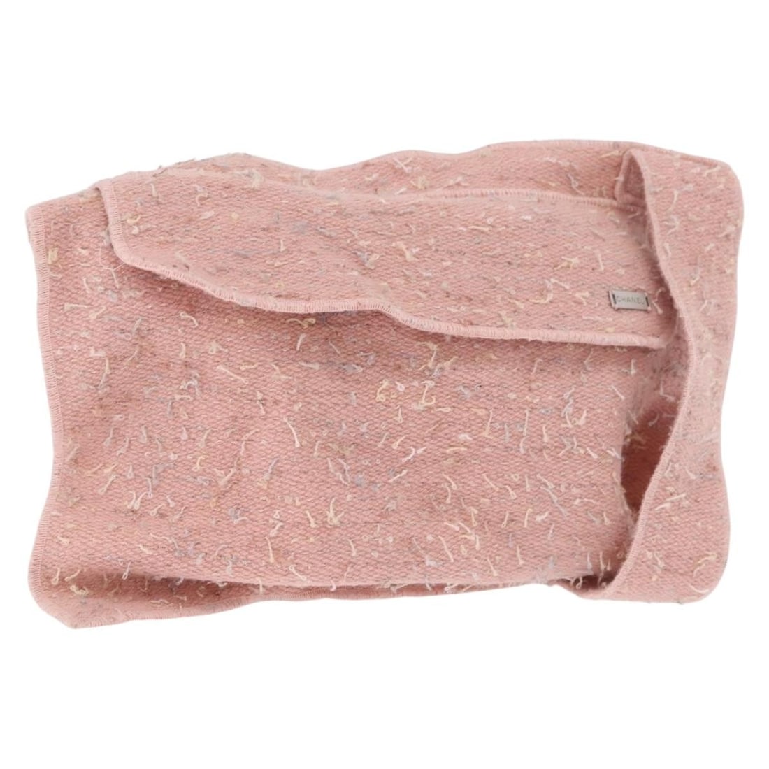 CHANEL Pink Silver Canvas Shoulder Bag France 11.8 x 8.7inch: CHANEL Pink Silver Canvas Shoulder Bag France 11.8 x 8.7inch This CHANEL shoulder bag features a stylish pink and silver tweed canvas exterior with silver-tone accents. Designed for women, the bag is 