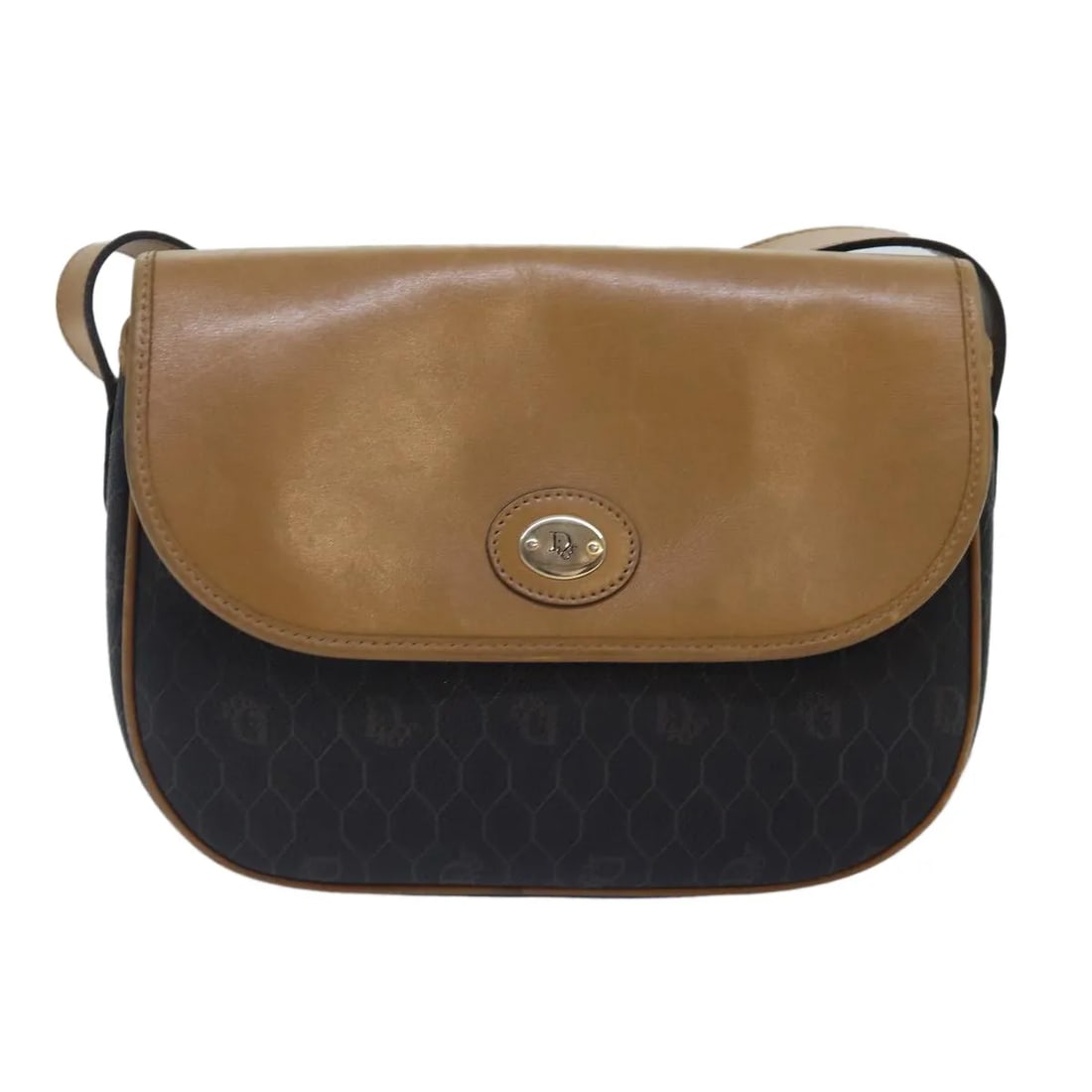 Christian Dior Vintage Honeycomb shoulder bag black canvas leather: Christian Dior Vintage Honeycomb shoulder bag black canvas leather This Christian Dior vintage Honeycomb shoulder bag features a black canvas exterior with leather accents. Designed for women, it show