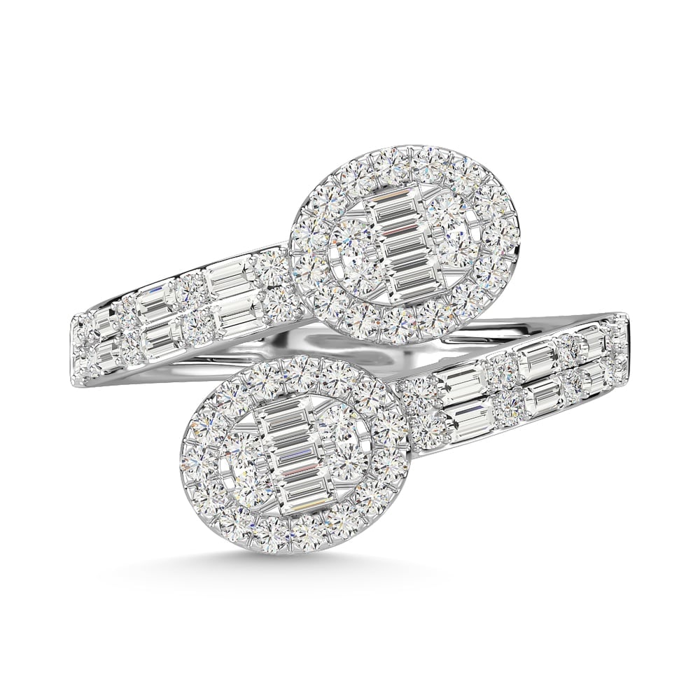 14K White Gold Diamond 7/8 Ct.Tw. Fashion Ring: 14K White Gold Diamond 7/8 Ct.Tw. Fashion Ring 14k White Gold Stone Color: G-h Stone Clarity: Si1 Each ring is presented in standard size 6.5. Complimentary resizing is available between sizes 510 (in