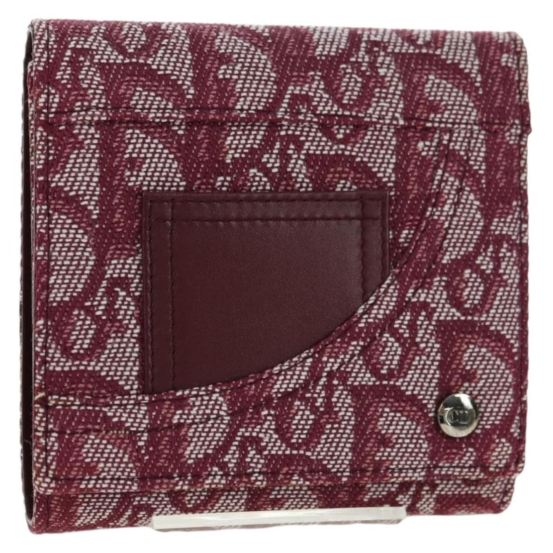 Christian Dior Trotter trifold wallet in pink canvas with silver (1 of 18)