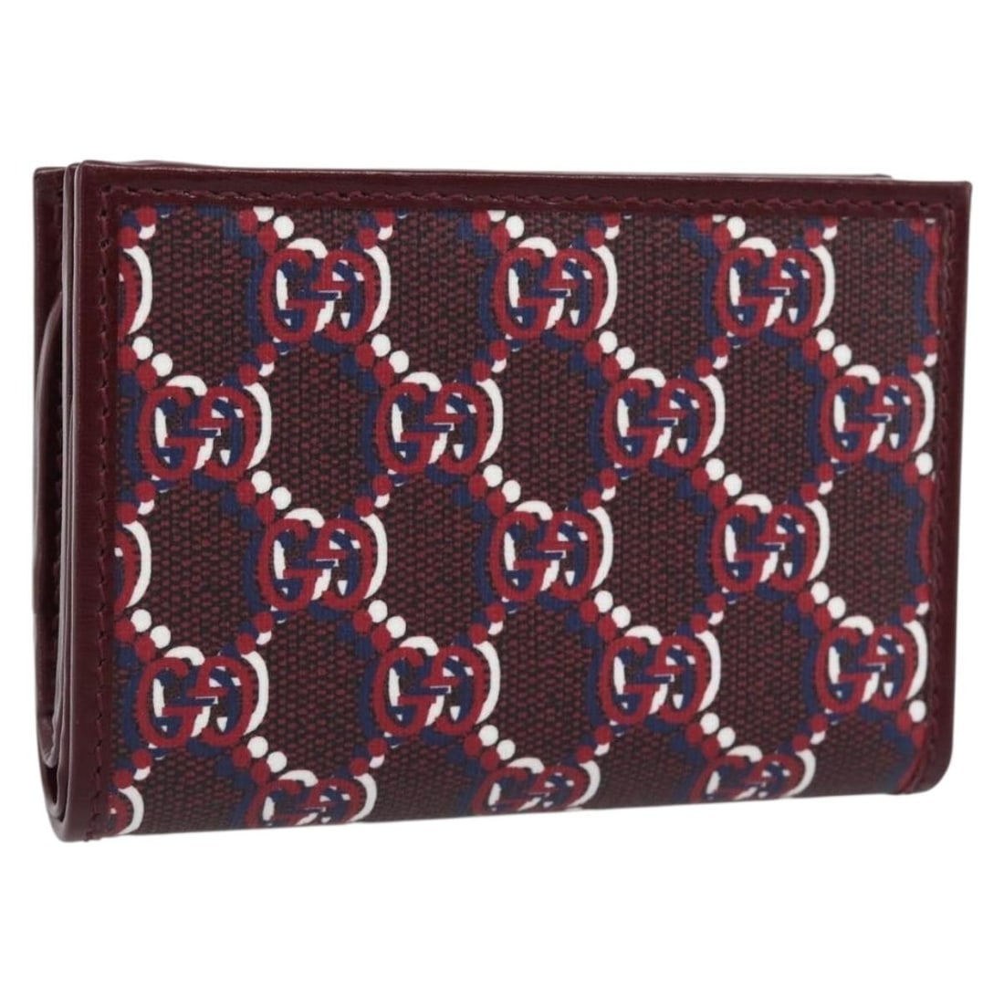 GUCCI 795060 Women's Wallet GG Supreme PVC Leather Red Gold: GUCCI 795060 Women's Wallet GG Supreme PVC Leather Red Gold Compact Gucci wallet in red and gold GG Supreme PVC leather with a clean, structured design. Made in Italy, this women's wallet includes the