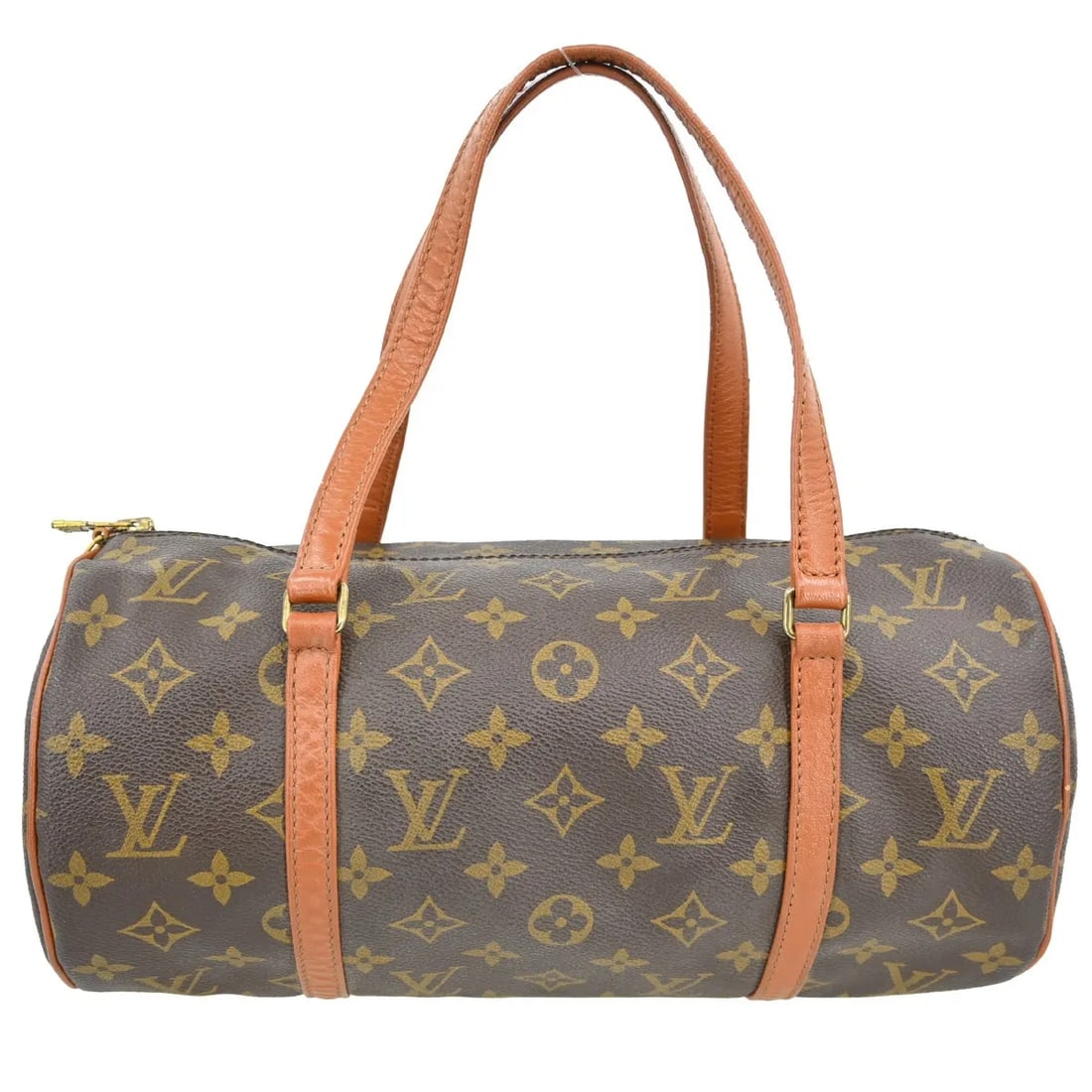 Louis Vuitton Papillon Brown Monogram Canvas Handbag: Louis Vuitton Papillon Brown Monogram Canvas Handbag Louis Vuitton Papillon handbag in brown monogram canvas. Made in France, this piece features the classic cylindrical Papillon silhouette and is pre