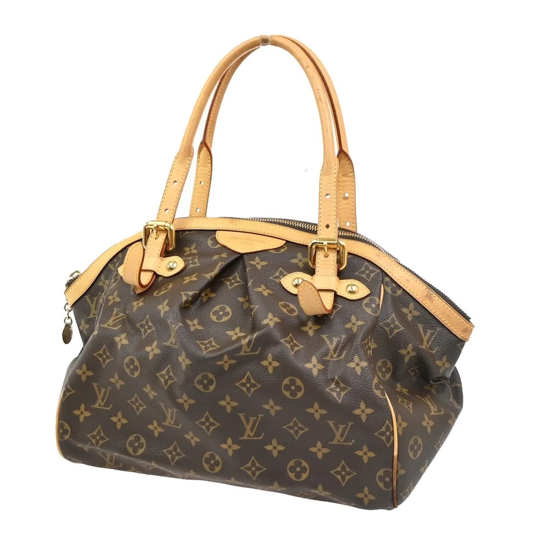 Louis Vuitton Tivoli Brown Monogram Canvas Handbag: Louis Vuitton Tivoli Brown Monogram Canvas Handbag Louis Vuitton Tivoli handbag in brown monogram canvas. This women's bag was made in France and is presented in fair condition with visible signs of u
