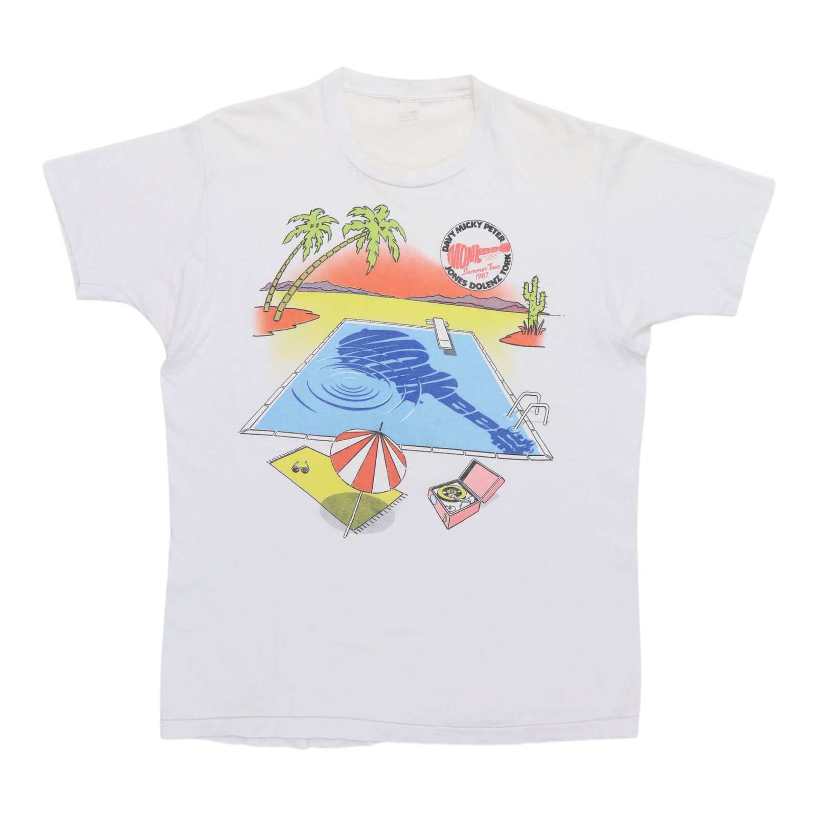 Vintage 1987 The Monkees Summer Concert Tour White Cotton Shirt (1 of 7)