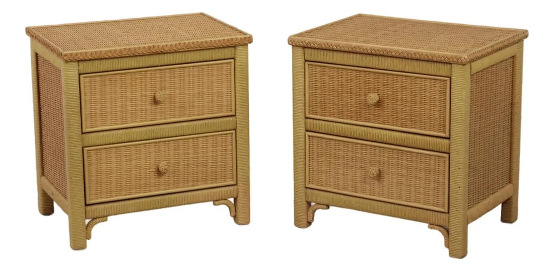Wicker Henry Link Nightstand Pair by Lexington (1 of 10)