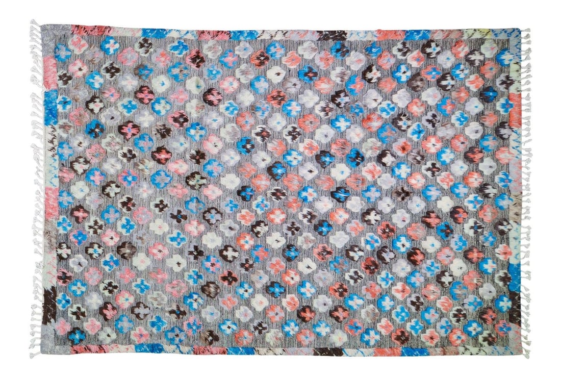 7'x10' Wool Azilal Moroccan Rug Contemporary Hand Knotted Soft Texture (1 of 7)