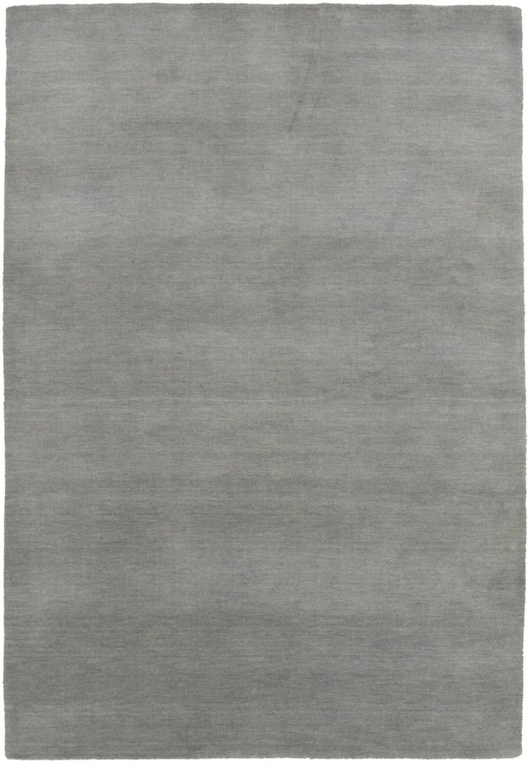 Hand-Loomed Wool Gabbeh Area Rug in Gray 4'0 x 6'0 Modern Design: Hand-Loomed Wool Gabbeh Area Rug in Gray 4'0 x 6'0 Modern Design This gray hand-loomed Gabbeh wool rug features a modern solid pattern and rectangular shape, crafted in India. Designed for
